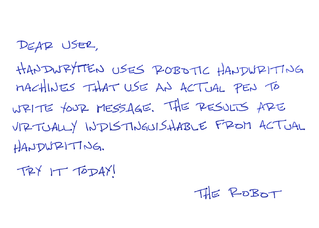 Adam handwriting for NatureTrack Foundation
