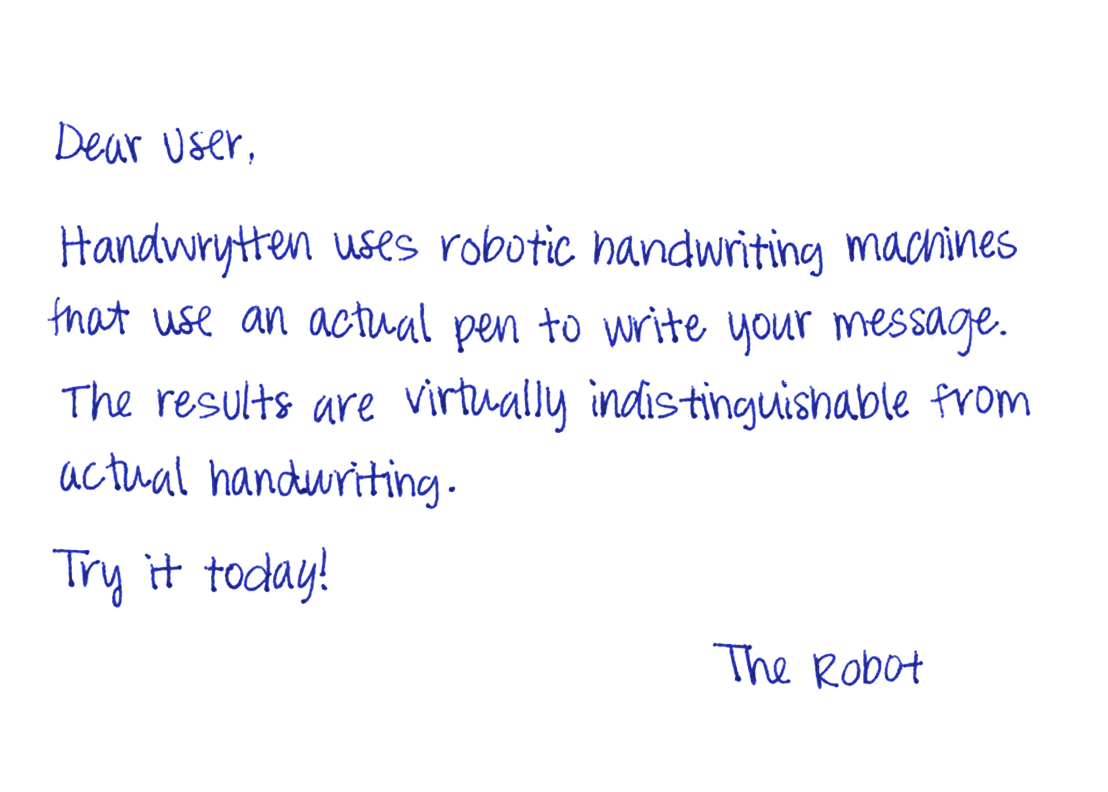 Blaire handwriting for Habitat for Humanity