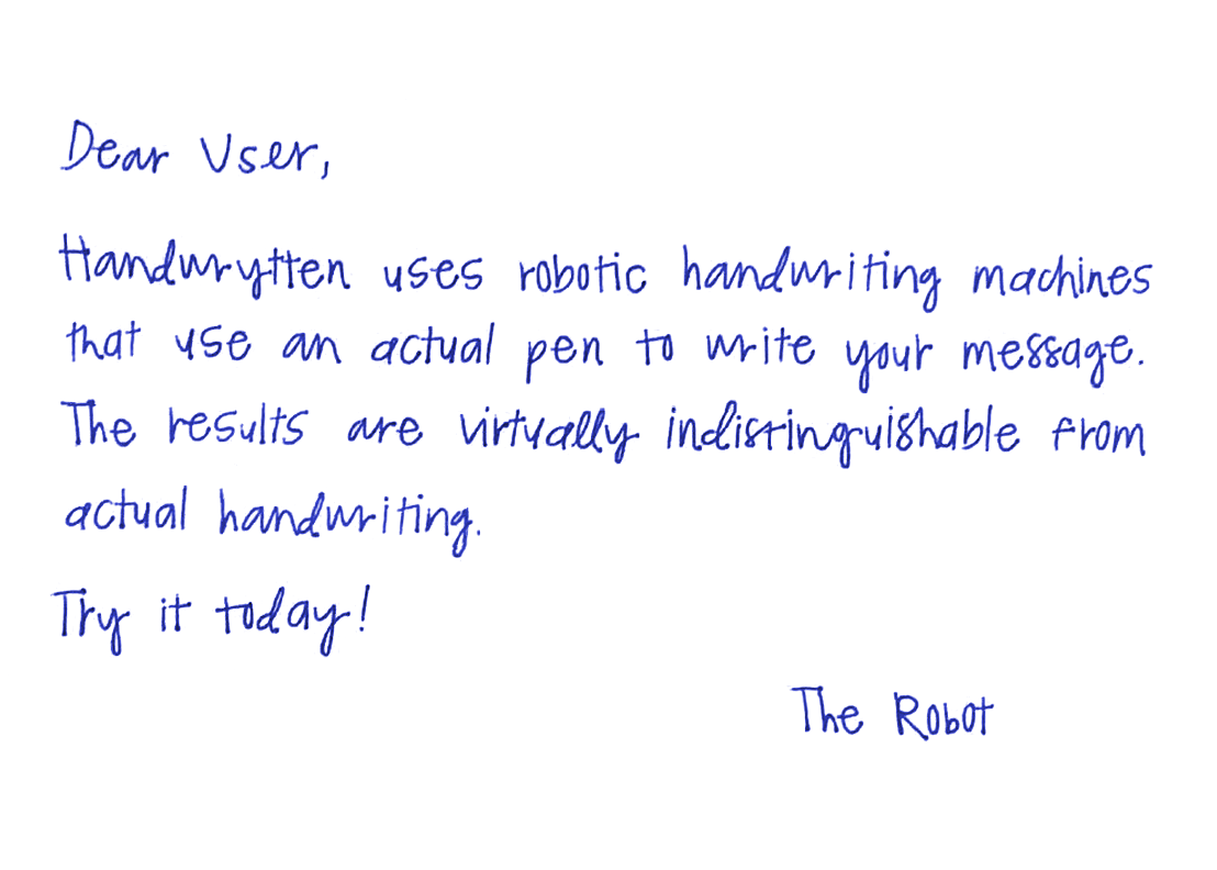 Kate handwriting for YWCA