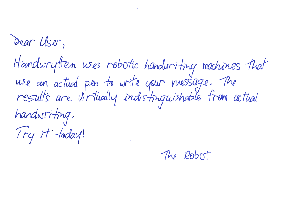 Nick handwriting for Silver Lining Foundation