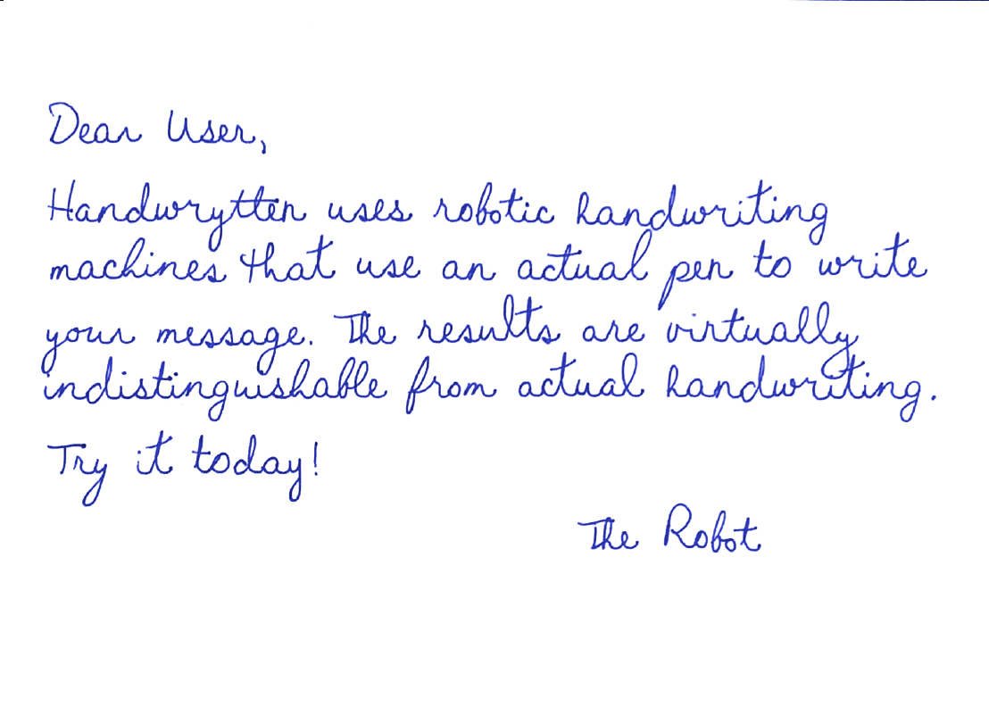Ruthie handwriting for Habitat for Humanity