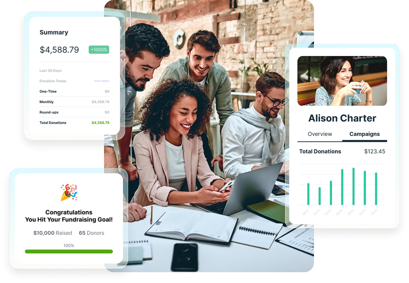 Mozart fundraising platform in action